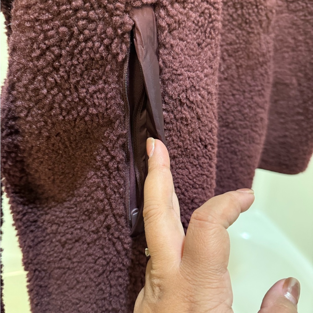 Athleta Cozy Sherpa Half Snap Pull over size 1X - Picture 3 of 6
